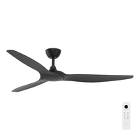 Brilliant 60" Black Fantastic 3-Blade DC Ceiling Fan