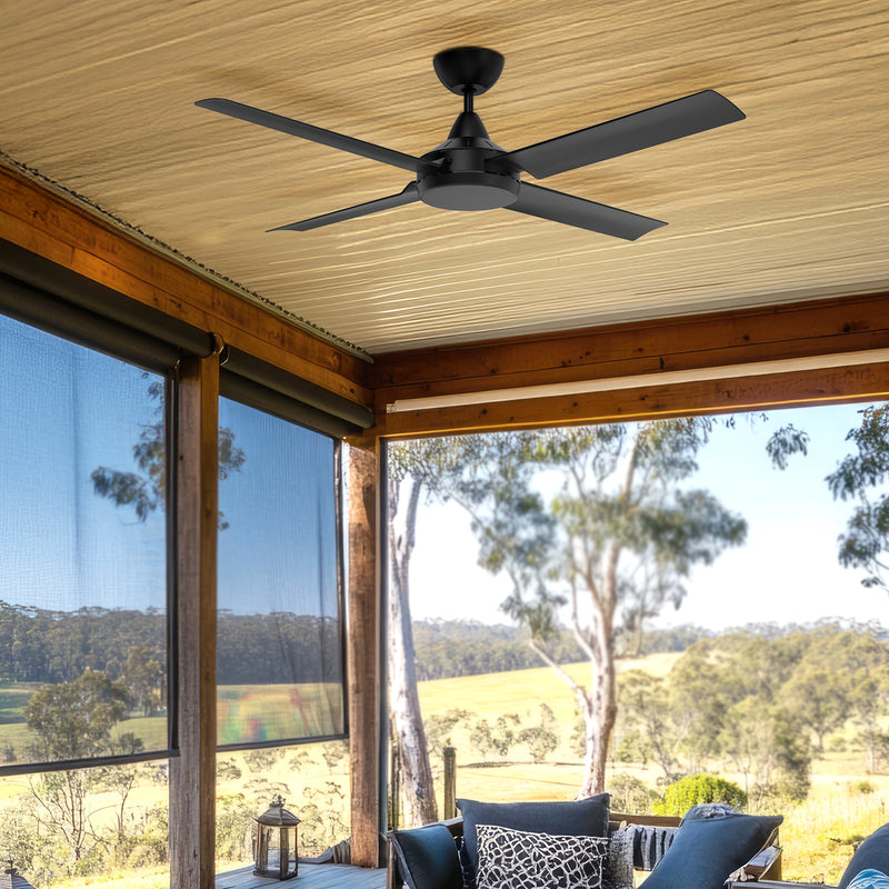 Brilliant Matt Black Cairns 48" DC Ceiling Fan