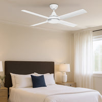 Brilliant Matt White Cairns 52" DC Ceiling Fan