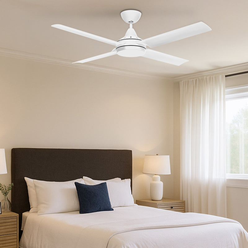 Brilliant Matt White Cairns 52" DC Ceiling Fan