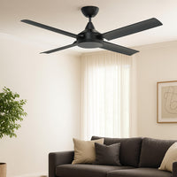Brilliant Matt Black Cairns 52" DC Ceiling Fan