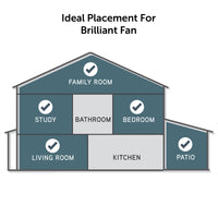 Brilliant Matt Black Cairns 52" DC Ceiling Fan