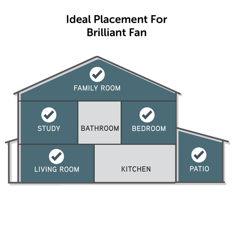 Brilliant Matt Black Cairns 52" DC Ceiling Fan