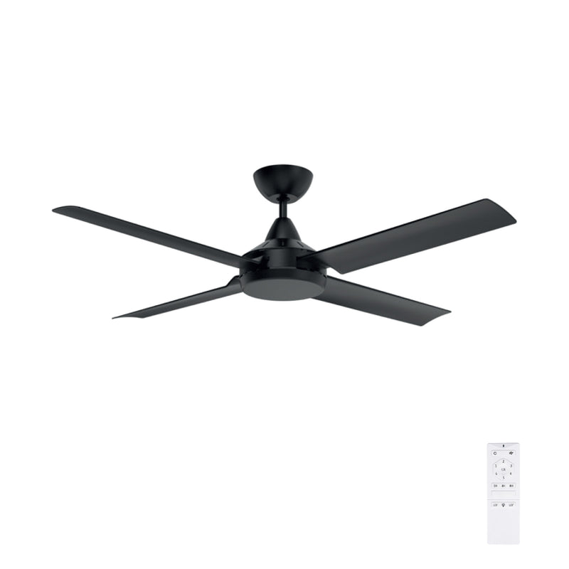 Brilliant Matt Black Cairns 52" DC Ceiling Fan