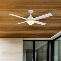 Brilliant Matt White Cairns 48" DC Ceiling Fan with Light