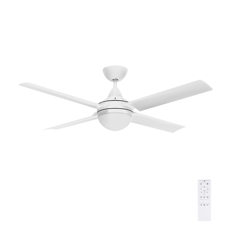 Brilliant Matt White Cairns 52" DC Ceiling Fan with Light