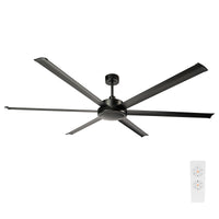 Brilliant 72" Black Colossus II 6-Blade DC Ceiling Fan