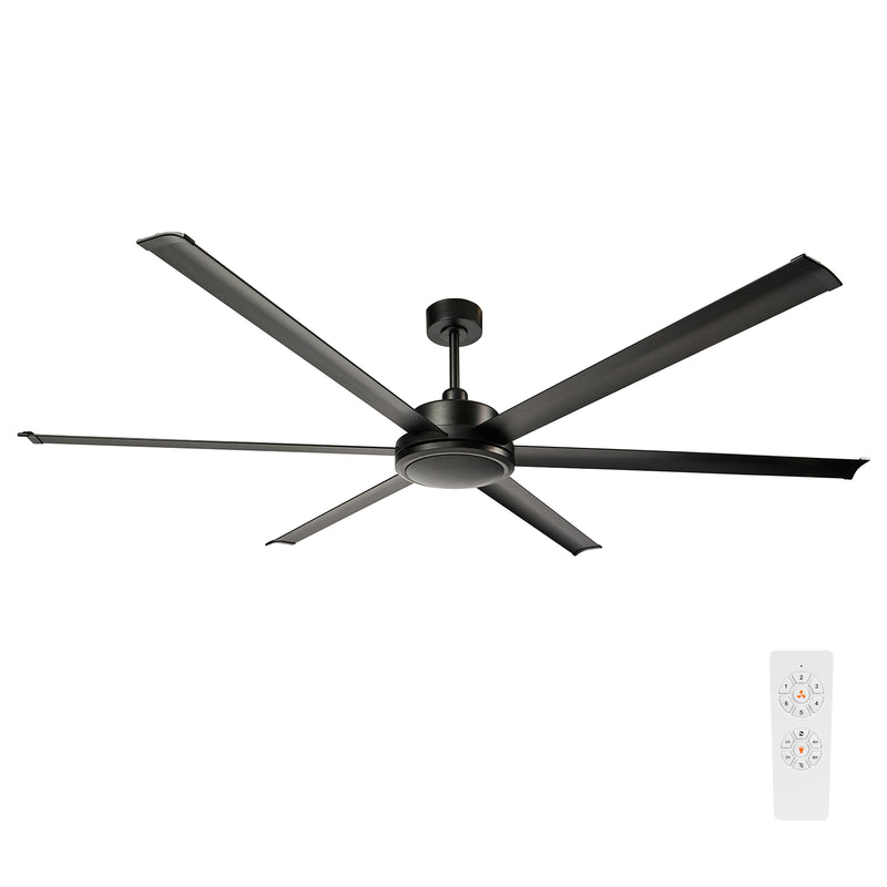 Brilliant 72" Black Colossus II 6-Blade DC Ceiling Fan