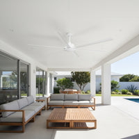 Brilliant 84" White Colossus II 6-Blade DC Ceiling Fan