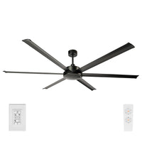 Brilliant 84" Black Colossus II 6-Blade DC Ceiling Fan