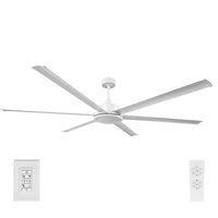 Brilliant 120" White Colossus II 6-Blade DC Ceiling Fan