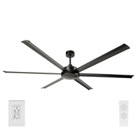 Brilliant 120" Black Colossus II 6-Blade DC Ceiling Fan