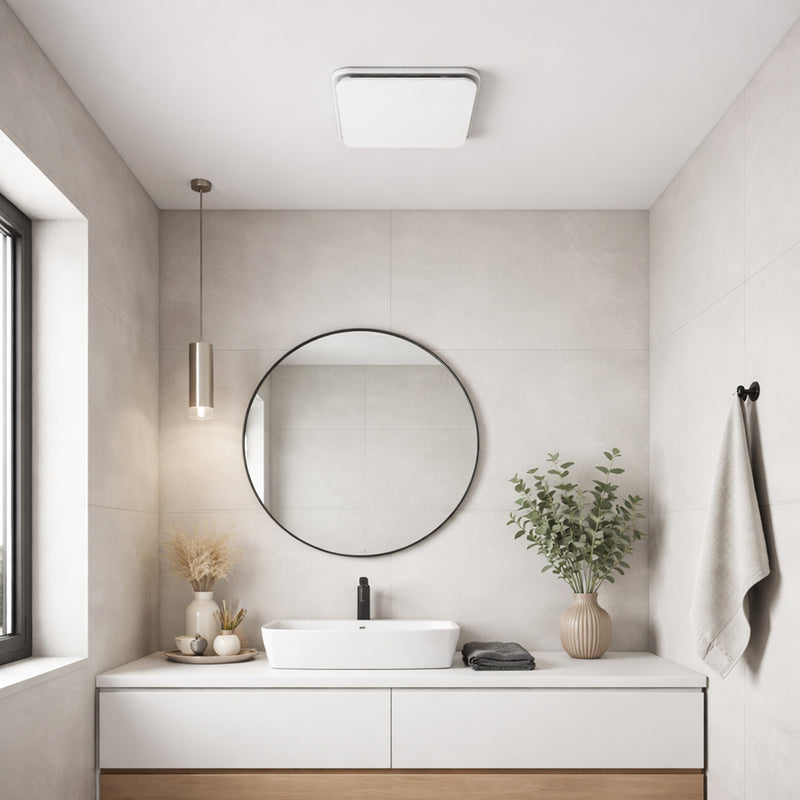 Brilliant White Sarico Promax Square 330mm AC Exhaust Fan