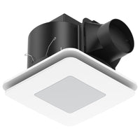 Brilliant White Sarico Promax Square 270mm AC Exhaust Fan with LED Light