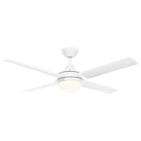 Brilliant 48” DC Lite White Cairns Ceiling Fan with Light