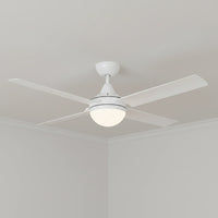 Brilliant 52” DC Lite White Cairns Ceiling Fan with Light