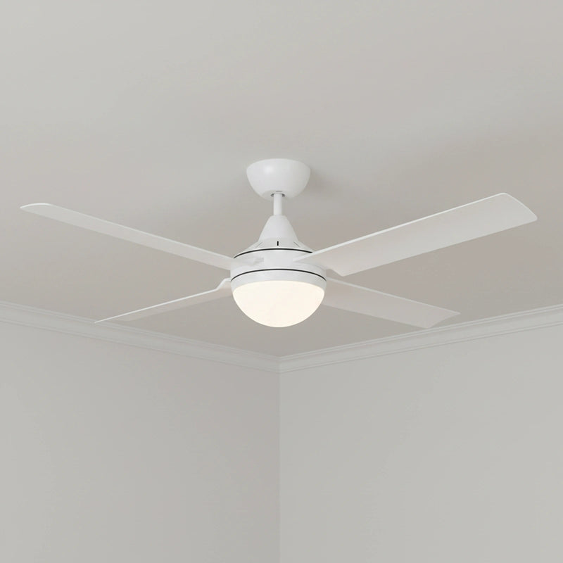 Brilliant 52” DC Lite White Cairns Ceiling Fan with Light