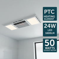 Scorcher White 4-In-1 Bathroom Heater with Light