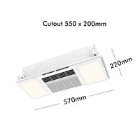 Scorcher White 4-In-1 Bathroom Heater with Light