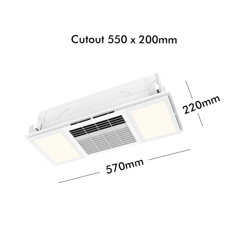 Scorcher White 4-In-1 Bathroom Heater with Light