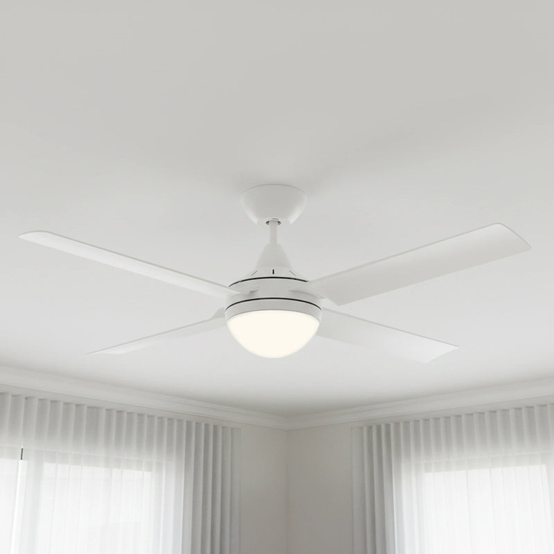 Brilliant 56” DC Lite White Cairns Ceiling Fan with Light