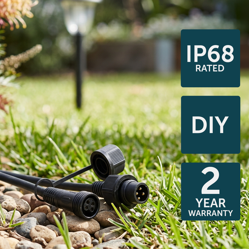 Brilliant Black 2.5m Garden Cable