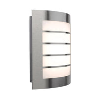 Brilliant Stainless Steel Queenslander Grill LED Wall Light