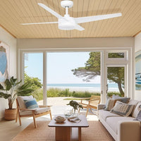Brilliant 132cm White Matt Grace 4 Blade DC Ceiling Fan With Remote And LED Light