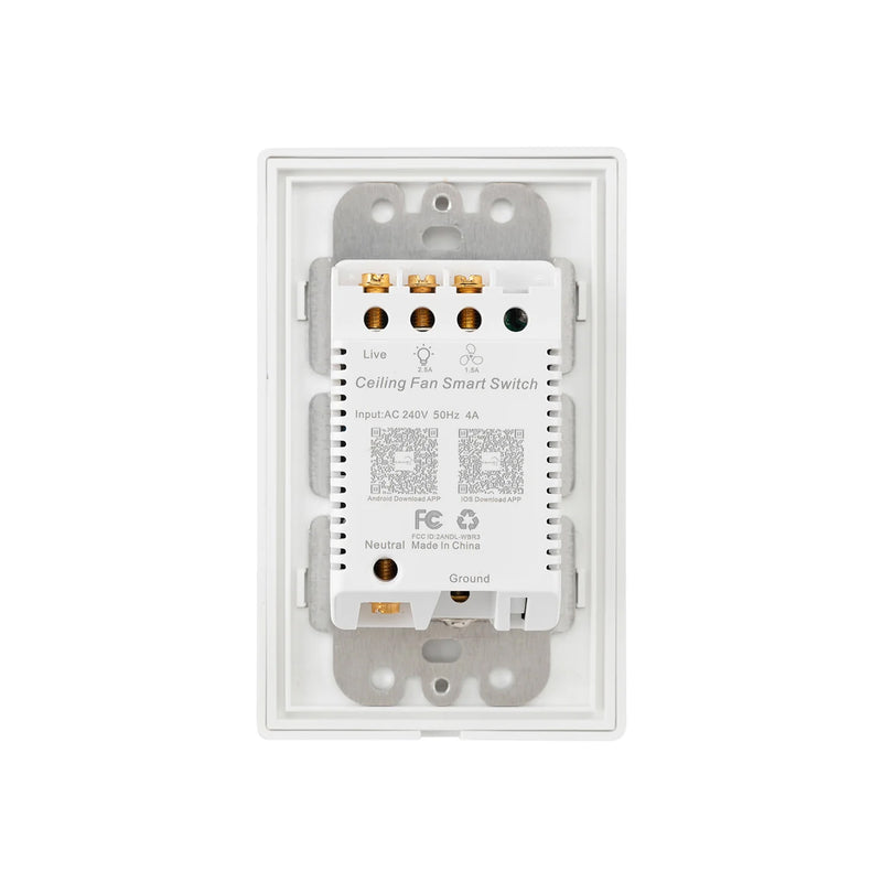 Brilliant Smart White Wi-Fi Ceiling Fan Wall Controller