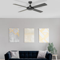 Brilliant Black with Black Blades Tempest 52'' AC Ceiling Fan