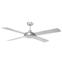 Brilliant Brush Aluminium with Silver Blades Tempest 52'' AC Ceiling Fan