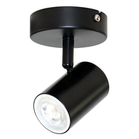 Brilliant Matte Black Nash Single Head Hardwired Modern Spotlight