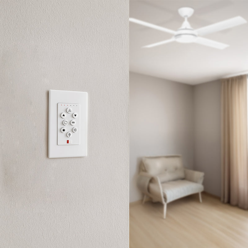 Brilliant Wall Controller for DC Ceiling Fans with Isolation Switch